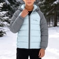 thumbnail image 7 of ATOGUTA Girl Puffer Winter Coats Winter Coat School Snow Play Travel Kids Warm Hooded Parka With Bag Light Blue, 7 of 7