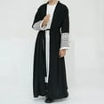 thumbnail image 2 of MUXiin Girls Abaya Long Sleeve Embroidered Open Front Cardigan Kimono Turkey Dubai Kaftan for 11-12 Years, 2 of 9