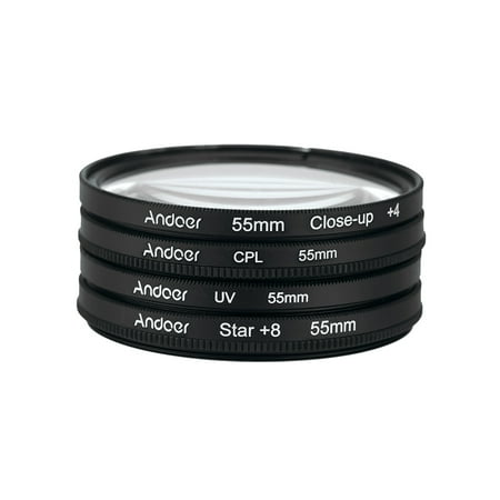 Image of 7299 55mm +CPL+Close-Up+4 +Star 8-Point Filter Circular Filter Kit Circular Polarizer Filter Macro Close-Up Star 8-Point Filter with Bag for Nikon Pentax Sony DSLR