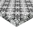thumbnail image 2 of Ambesonne Floral Fitted Sheet, Victorian Lace Flower, Queen Size, Black Pale Grey, 2 of 3