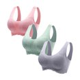 thumbnail image 2 of Fanxing Women's 3 Pack Seamless Comfortable Sports Bra Plus Size Comfort Lightly Wireless Bralette Bras M,L,XL,XXL,XXXL,XXXXL, 2 of 9