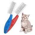 thumbnail image 4 of Methold Cepillo para el pelo para eliminar insectos de mascotas, peine eliminador de insectos de acero inoxidable, mango de PP, herramienta de Aseo de mascotas Azul, 4 of 6