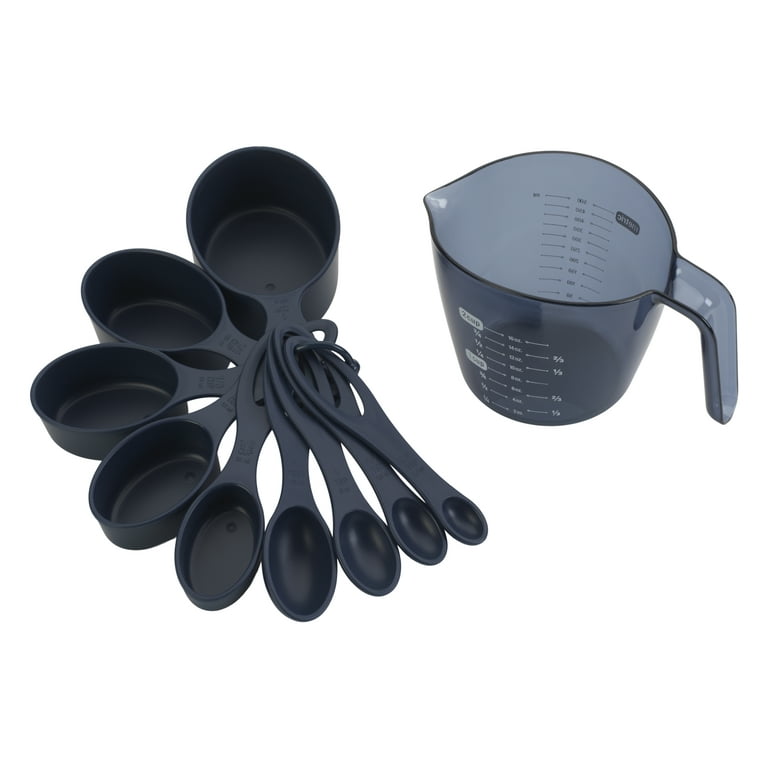 Mainstays Black Nylon Measuring Cup & Spoon Set , 8 Piece