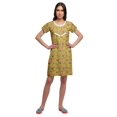 thumbnail image 2 of Moomaya Womens Round Neck Nursing Sleepwear Printed Short Sleeve Nightdress, 2 of 6
