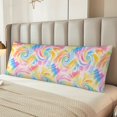 thumbnail image 3 of Pillowcase Long Strip 20x54in Does Not Contain Pillow Core Durable Invisible Zipper Close Easy To Install And Remove Lightgrey Tie-Dye Background Vibrant Colors And Swirling (4), 3 of 8