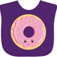 thumbnail image 3 of Inktastic Light Pink Donut Boys or Girls Baby Bib, 3 of 4