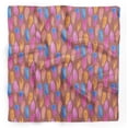 thumbnail image 1 of Bimba Brown Colorful Feather Pure Silk Printed Head Bandanas Summer Neck Wrap Scarf 40 x 80 Inches, 1 of 6