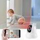 thumbnail image 1 of Cámara de seguridad para interiores - Cámaras de seguridad inalámbricas WiFi para el hogar, cámara de vigilancia con visión nocturna a todo color 1080P con vista PTZ de 360°, detección de movimiento,, 1 of 9