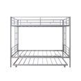 thumbnail image 4 of Twin Over Twin Bunk Bed with Trundle, Metal Twin Bed with Safety Guard Rail and Ladders, Space-Saving Design Sleeping Bedroom Bunk Bed for Young Teens and Adults, Easy Assembly, K3963, 4 of 9