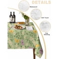 thumbnail image 5 of Spring Easter Rectangle Tablecloth, Watercolor Floral Daisy Butterflies Green Waterproof & StainResistant Tablecloth, Washable Oil-proof Table Cover for Dining/Party/Wedding/Camping/Buffet 60x120 In, 5 of 9