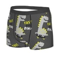 thumbnail image 2 of Bingfone Cute Dinosaur Skate On Grey Background Men'S Underwear - Casual Stretch Boxer Briefs-Small, 2 of 9