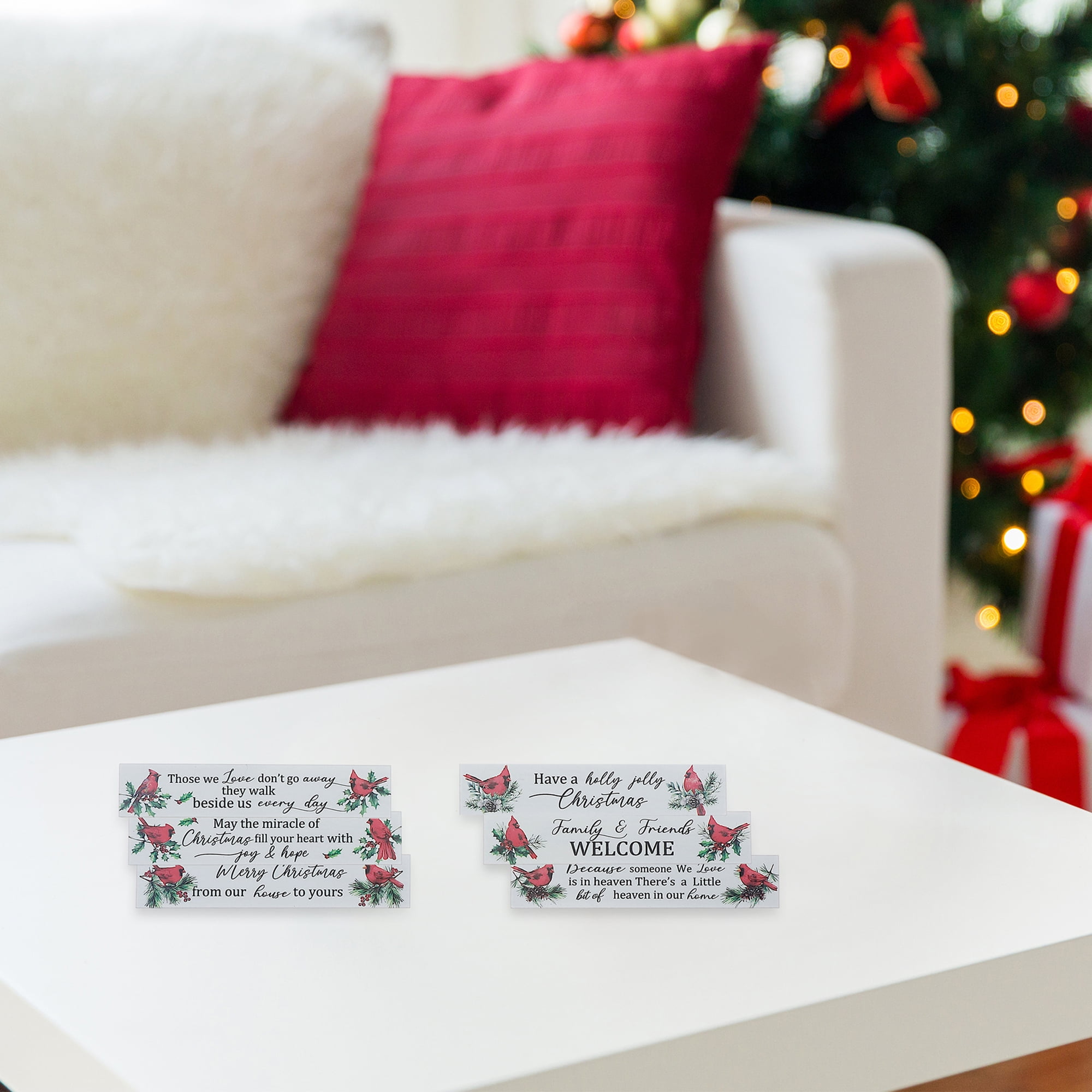 Citations Inspirantes En Bois (Cardinal) - Lot De 6