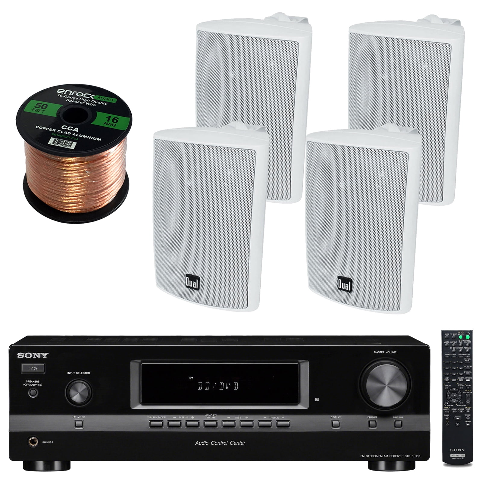 Sony STRDH130 2-Channel - 130-Watt - AM/FM Radio - RCA - Black Hi-Fi ...