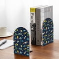 thumbnail image 5 of Lsque Funny Spaceships Printed Wood Bookends,Non-Skid Bookend for Shelves,Heavy Duty Support Bookends,Non-Slip Foam Pads for Office, Home, and Library,1 Pair, 5 of 8