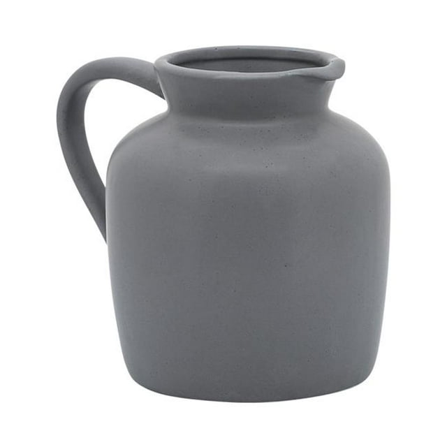 Sagebrook Home 17053-03 5 in. Ceramic Pitcher Vase, Gray