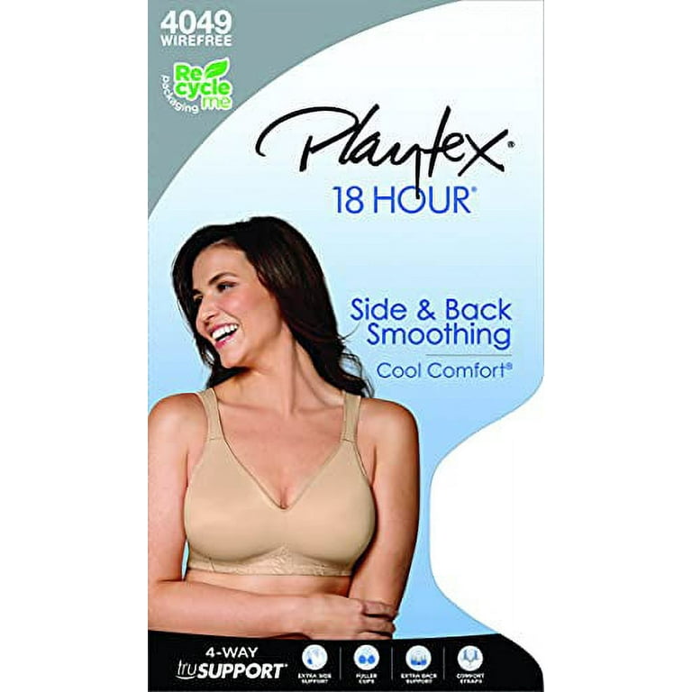 Playtex Women's 18 Hour Seamless Smoothing Bra #4049,White,42DD
