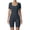 Gray, variant on Ribbed Rompers for Women Scoop Neck Short Sleeve Fitness Summer Outfits Seamless Stretchy Workout Gym Yoga Rompers Coffee M