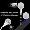 thumbnail image 3 of FINGER TEN Golf Tees Plastic 3 1/4 2 3/4 1 1/2 Inch Unbreakable 80 Driver Tees with 20 Iron Tees Mixed 100 Pack, 3 of 6
