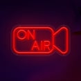 thumbnail image 2 of On Air Neon Sign for Wall Decor, USB Powered On Air Led Light Sign, Recording Light Sign for Bedroom Room, Game Room, Broadcasting Room, Music Studio, Play Room, 2 of 8