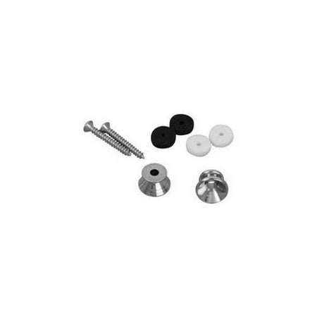 - American Standard Series Strap Buttons - Chrome, Package contains two nickel-plated steel strap buttons, felt washers, and mounting screws By Fender