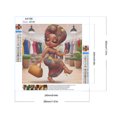 thumbnail image 2 of Pintura de diamante 5D DIY taladro redondo completo bailando linda chica decoración del hogar 30x30cm, 2 of 9