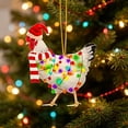 thumbnail image 4 of ShaoXinWan Christmas 2D Acrylic Hanging Ornaments, Flat Printed Festive Pendant, Decorative Hanging Decor for Car Rearview Mirror Christmas Tree Home Window & Wall Holiday Decorations, 4 of 9