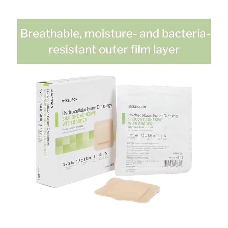 hydrocellular foam dressing ALLEVYN Gentle Gel Adhesive with Border McKesson Lite Hydrocellular Foam Dressing,