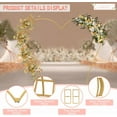 thumbnail image 5 of 8.7*7.7ft Wedding Arch Rack Heart-Shaped Flower Frame Stand Gold Party Backdrop Rack Decor, 5 of 32