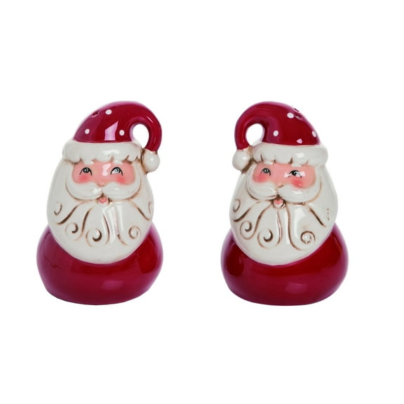 Tabletop Nostalgic Santa Salt/Pepper Dolomite Christmas Johanna Parker Y5493
