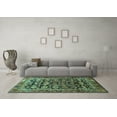 thumbnail image 3 of Ahgly Company Machine Washable Indoor Rectangle Persian Turquoise Blue Traditional Area Rugs, 2' x 5', 3 of 4