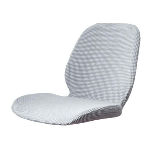 Cubierta de Silla de Comedor Baoblaze Curva Jacquard Alta Elasticidad Extraíble Gris