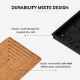 thumbnail image 3 of Natural & Recycled Rubber Boot Tray with Rectangle Embossed Coir Insert, 3 of 6