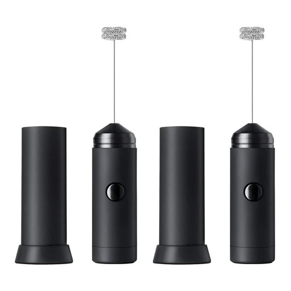 2 Count Household Electric Milk Frother Egg  Automatic Drinking Mixer Blenders Whisk Hand Coffee Abs