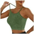 thumbnail image 1 of Brasier Sujetadores Deportivos de Tela de Mantequilla para Mujer, de Punto, Acolchados, Push up, Cómodos, Espalda Cruzada, Tirantes Finos, para Entrenamiento, Yoga, Gimnasio, Fitness Grande, 1 of 6
