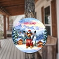 thumbnail image 3 of Hello Welcome Winter The Ski Airedale Terrier Snowy Day Round Wood Sign Dale Waterside Dog Lover Hanging Wall Home Decor - 13013, 3 of 5