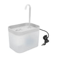 thumbnail image 4 of Fuente de agua para gatos de 1,5 l, silenciosa, automática, con circulación, impermeable, con boquilla en forma de codo, transparente, color blanco, 4 of 14
