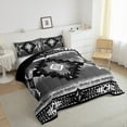 thumbnail image 3 of jejeloiu Gray White Geometric Bedding Comforter Set,Boho Exotic Style Twin Comforter Sets,Rustic Aztec Rhombus Bedding Set For Adults,Super Cozy Room Decor Reversible,2pcs, 3 of 8