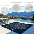 thumbnail image 4 of Fsddascl Navy Blue Yellow Spring Floral Outdoor Rug for Patio/Deck/Porch, Non-Slip Large Area Rug 4 x 6 Ft, Abstract Blossoms Botanical Indoor Outdoor Rugs Washable Area Rugs, Camping Rug Carpet, 4 of 5