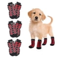 thumbnail image 1 of Anti-slip Dog Socks For Dogs 2 Pairs Soft Adjustable Paw Protection Dog Grip Socks With Strap Traction Control, 1 of 5