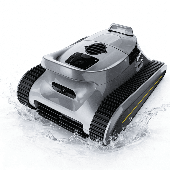 2026 Upgraded Cordless Robotic Pool Vacuum Cleaner for Inground & Above-Ground Pools (Up to 2150 Sq.Ft), Dual Brushless Motors Powerful Suction, Gray