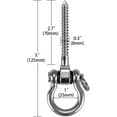 thumbnail image 4 of 2 Crochets à Vis en Acier Inoxydable 304 Robustes 180 Crochets de Plafond Max 450kg, 4 of 5