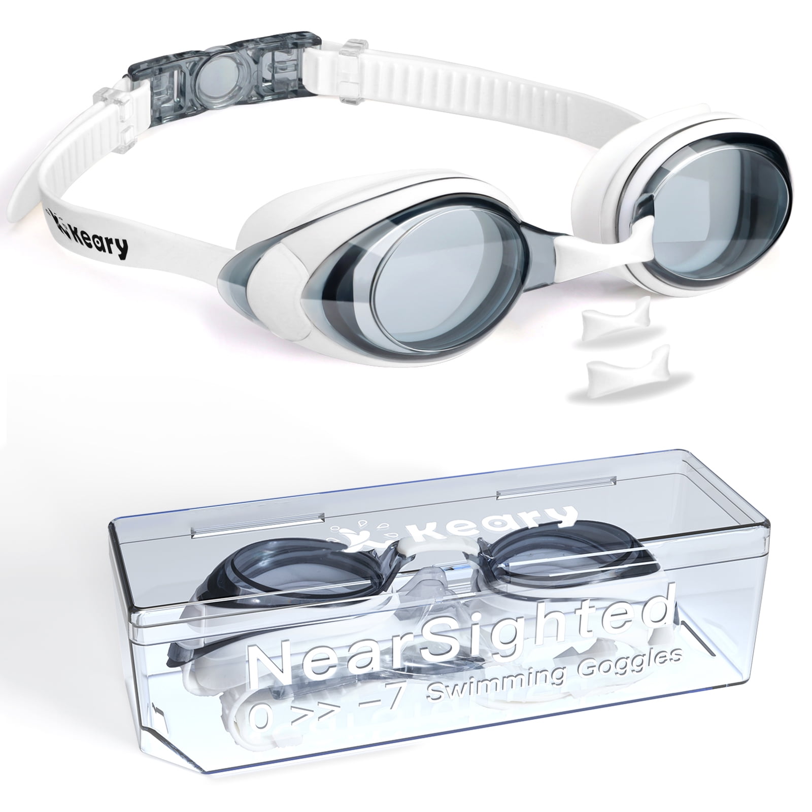 Adult Junior Kids Swimming Goggles Lightweight Anti Fog Myopia Protection Black 