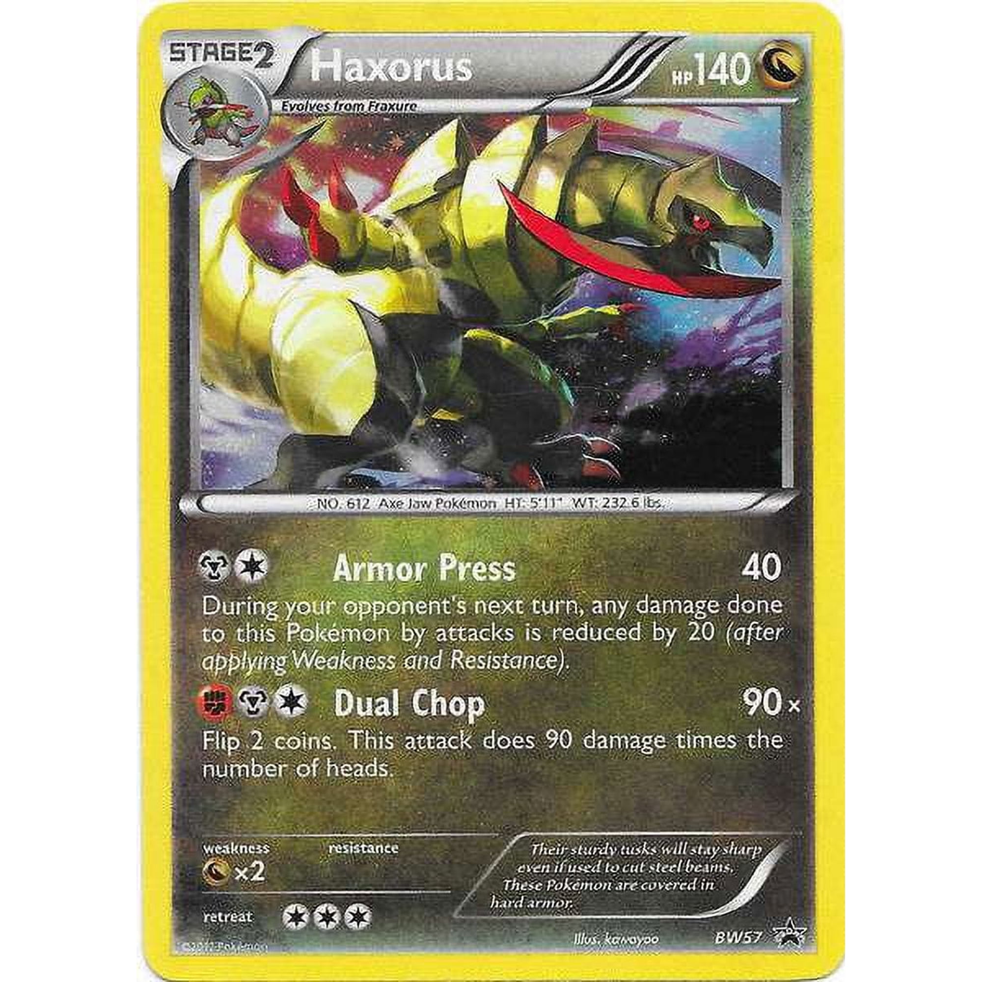 Pokemon Black & White Promo Rare Holo Single Card Promo Rare Holo Haxorus BW57