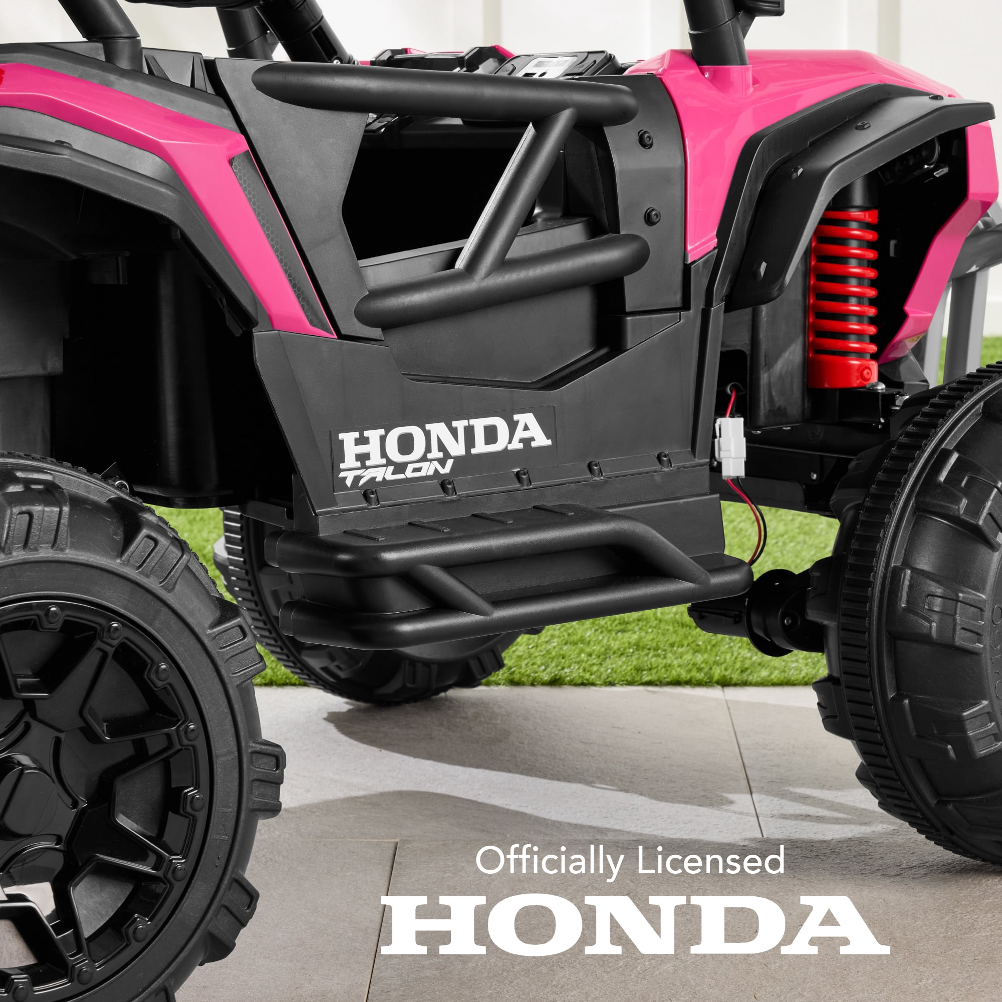 Best Choice Products Kids 24V Electric Ride-On UTV, Officially Licensed Honda Talon w/ Remote, LED Lights - Pink