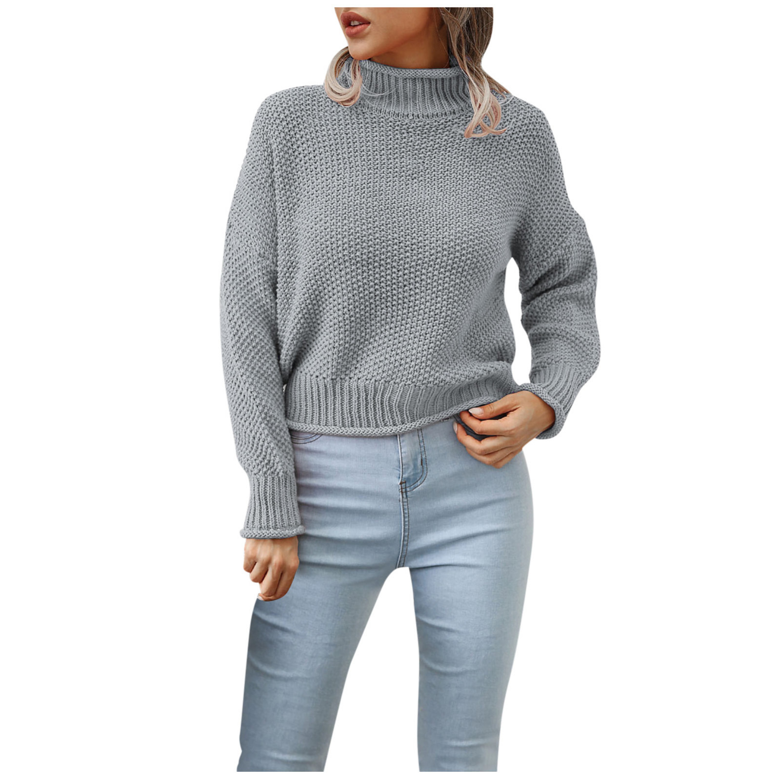 adviicd Grey Sweater Women's Button Down Vee Neck Long Sleeve Rib Knit  Cardigan Sweaters