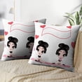 thumbnail image 3 of LALILO Throw Pillow Covers Drink Shake And Workout Valentine Day Cushion Cover 18" x 18", 2 Pack, 3 of 6