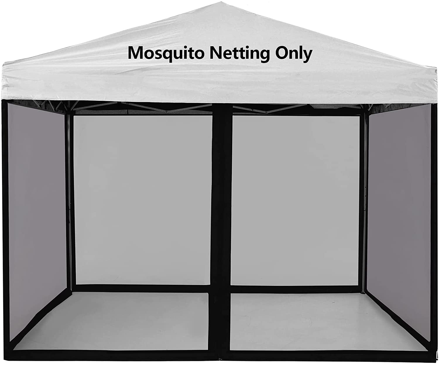 Gazebo Mosquito Screen Netting 4 Panel Canopy Screen Wall Mesh Sidewall Net for 10’ x 10’ Patio