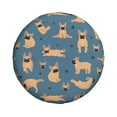 thumbnail image 2 of Balery French Bulldog Yogatire Cover Waterproof Dust-Proof, Universal Spare Wheel Tire Cover For Trailer, Rv, Suv Truck And Vehicle Camper Accessories-15 Inch, 2 of 9