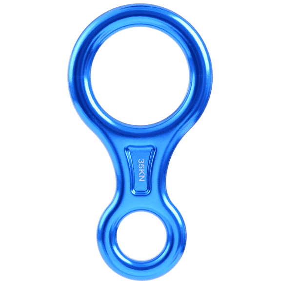 ManKn Terminal 8 Descender, Climb Aluminum Figure 8 Descender Rigging Plate Heavy Duty, 35KN Aluminum Alloy Descender for Outdoor Climbing Rappel Gear Downhill Ring Equipment and Belay Device