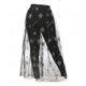 thumbnail image 3 of Pantalones Guardapolvos Trasparente Malla Diseño Copo de Nieve Tamaño Plus Rosegal  Pantalones de talla grande, 3 of 5
